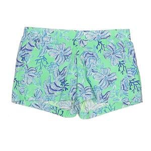 Lilly Pulitzer Tropical Print Green Shorts Size XS